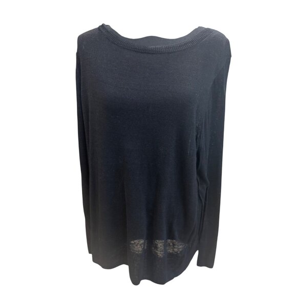 J.Crew 100% Linen Asymmetrical Linen Long Sleeve Lightweight Open Knit Sweater S - Picture 1 of 8